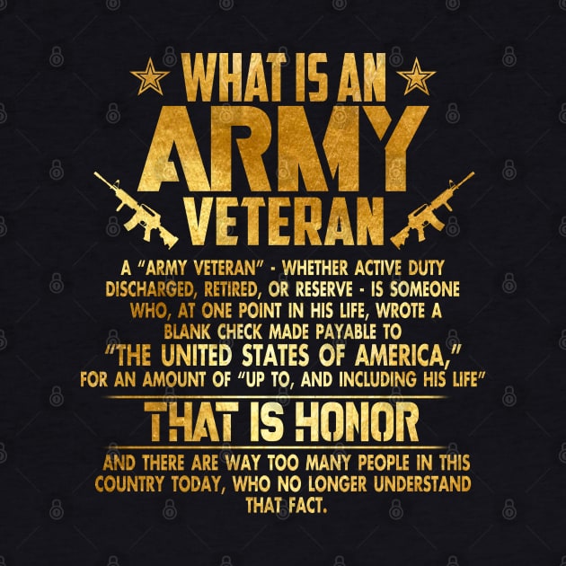 What's an Army Veteran Gold Foil Effect by Otis Patrick